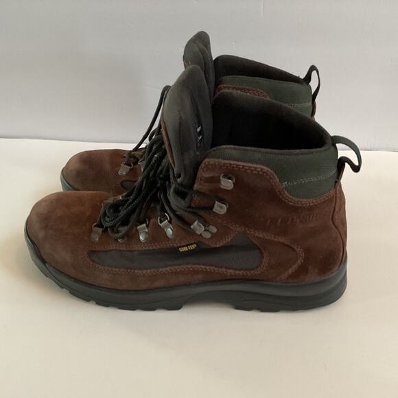 L.L. Bean Mens Sz 10 Wide Brown Suede Leather GORE-TEX Hiking Boots Waterproof - Picture 4 of 10